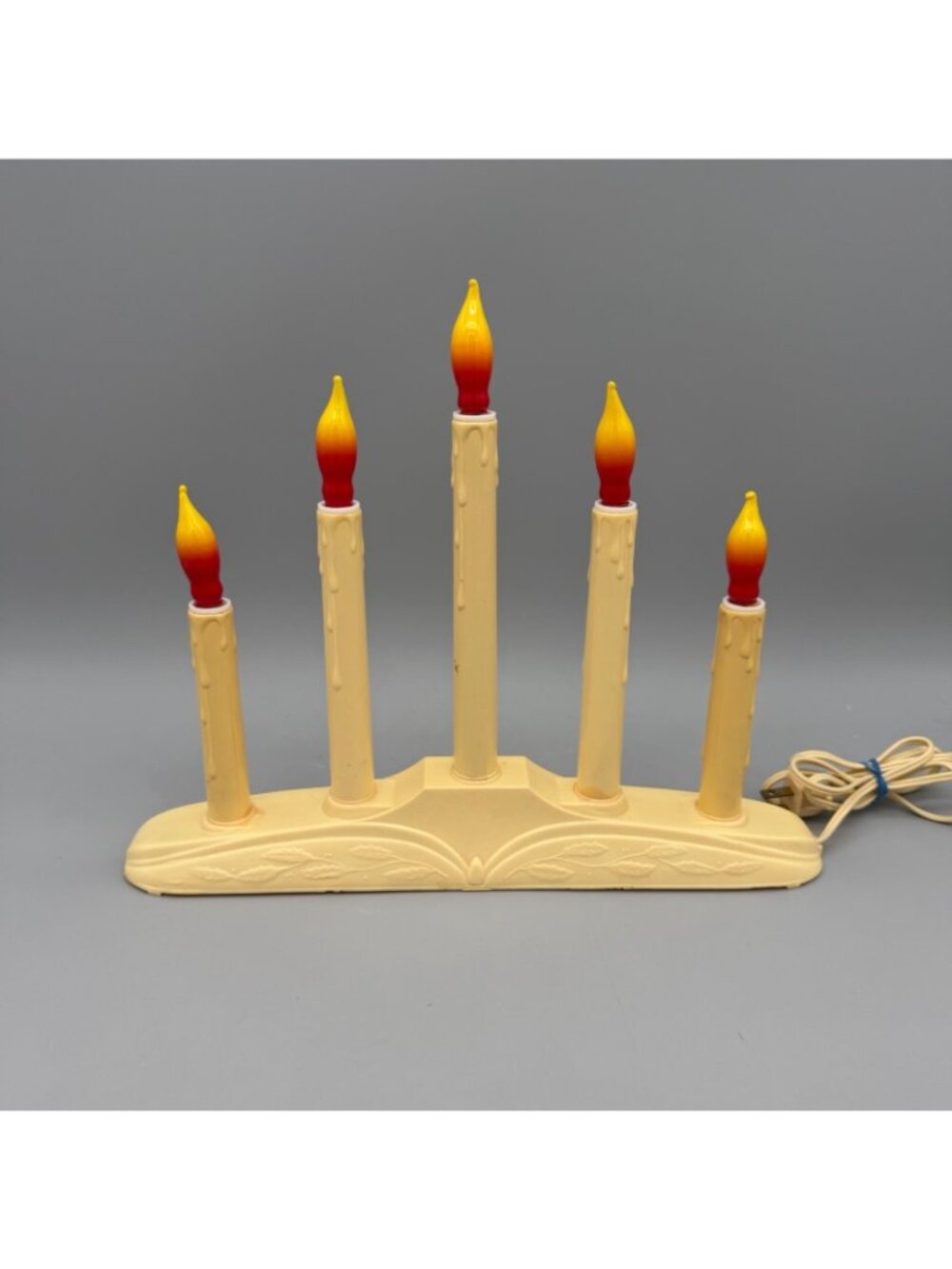 Vintage Christmas 5-Light Electric Window Drip Style Candle Candolier & Bulbs -A - Picture 4 of 7